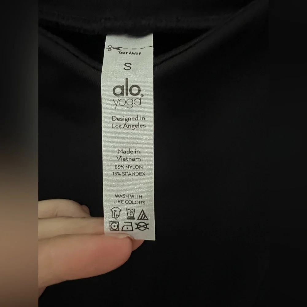 New Alo Yoga High Waist Zip It Flare Legging In Black Size Small New